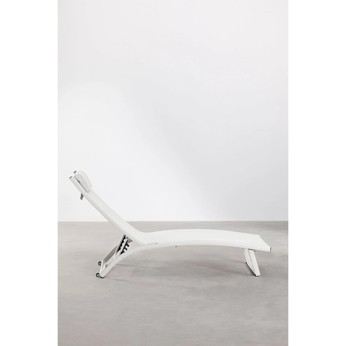 Pack de 2 reposeras reclinables en aluminio blanco gardenia Dulem 4