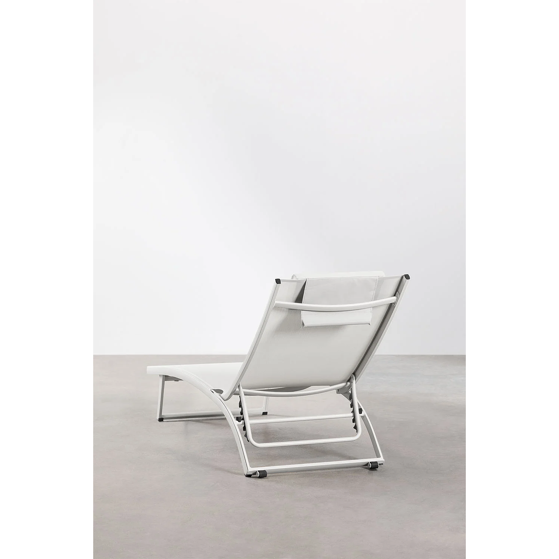 Pack de 2 reposeras reclinables en aluminio blanco gardenia Dulem 5