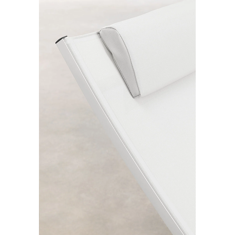 Pack de 2 reposeras reclinables en aluminio blanco gardenia Dulem 6