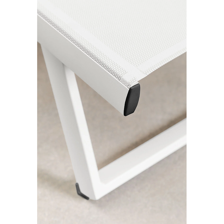 Pack de 2 reposeras reclinables en aluminio blanco gardenia Dulem 7