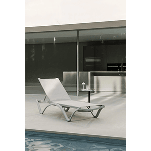 Pack de 2 reposeras apilables gris claro Xeila