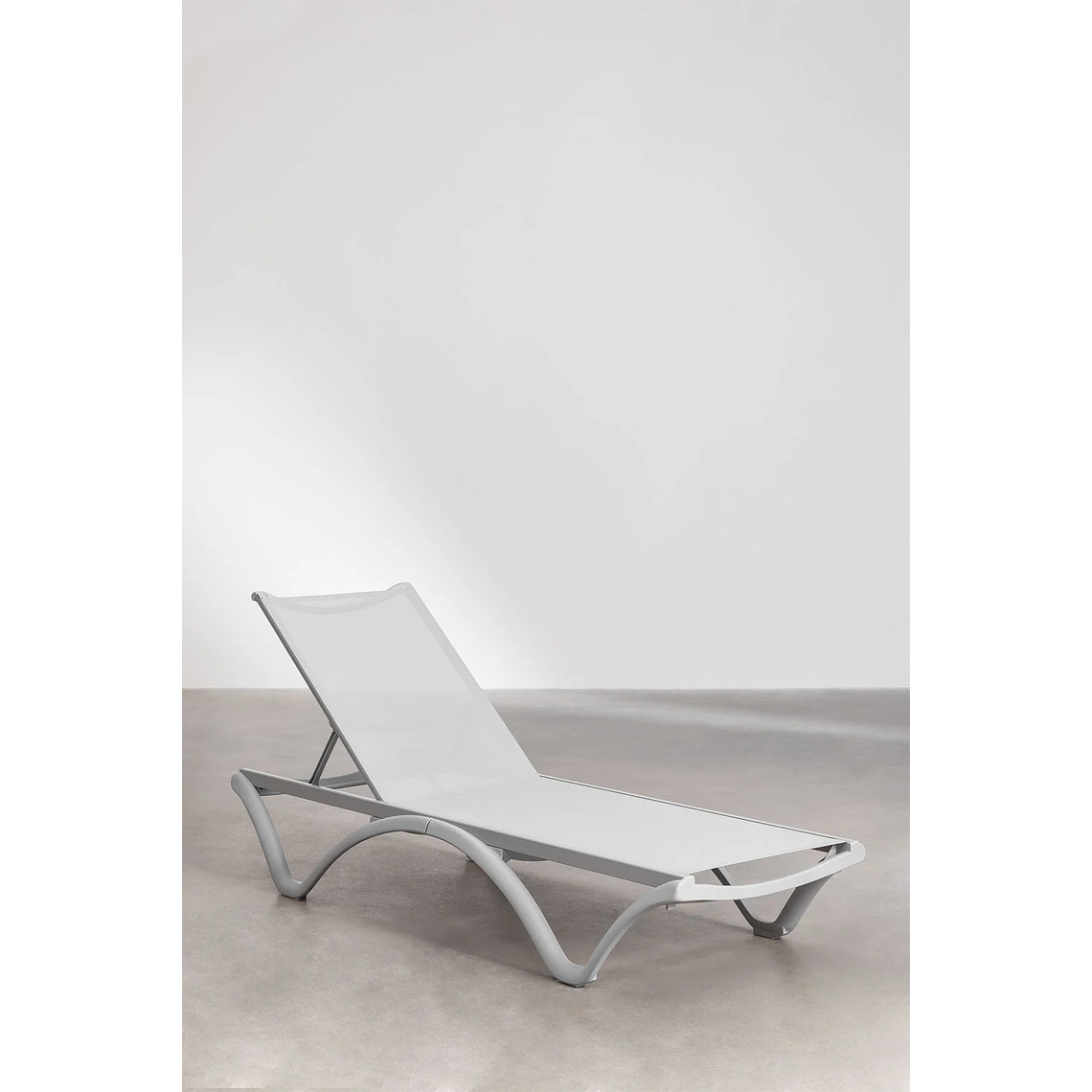 Pack de 2 reposeras apilables gris claro Xeila 3