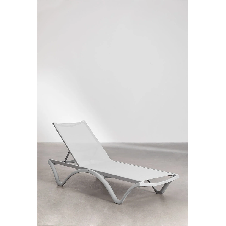 Pack de 2 reposeras apilables gris claro Xeila 3