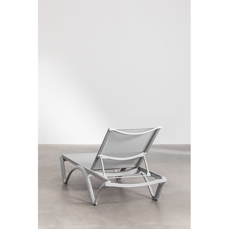 Pack de 2 reposeras apilables gris claro Xeila 6