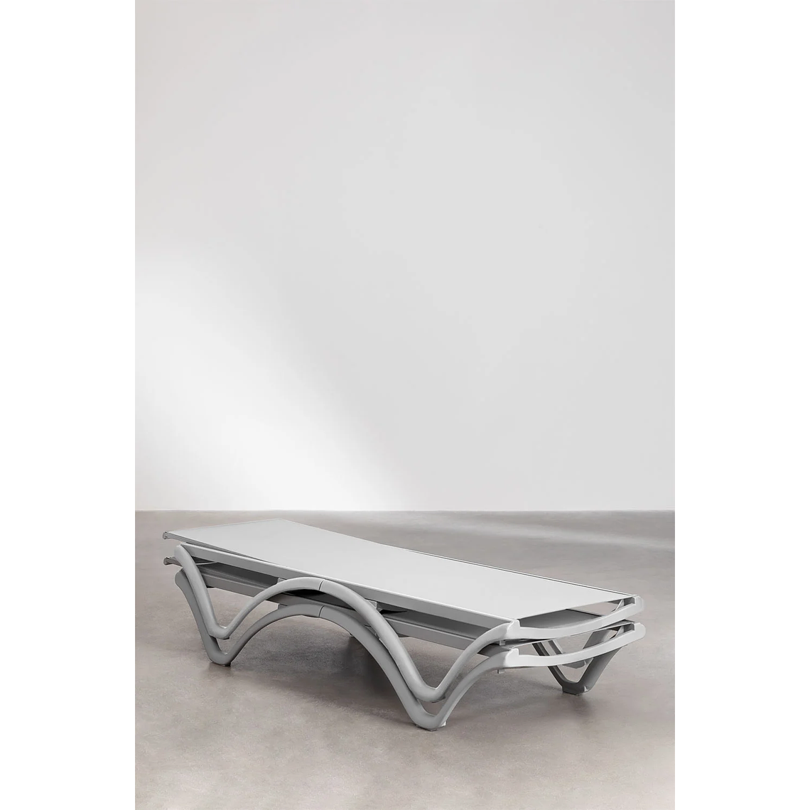 Pack de 2 reposeras apilables gris claro Xeila 10