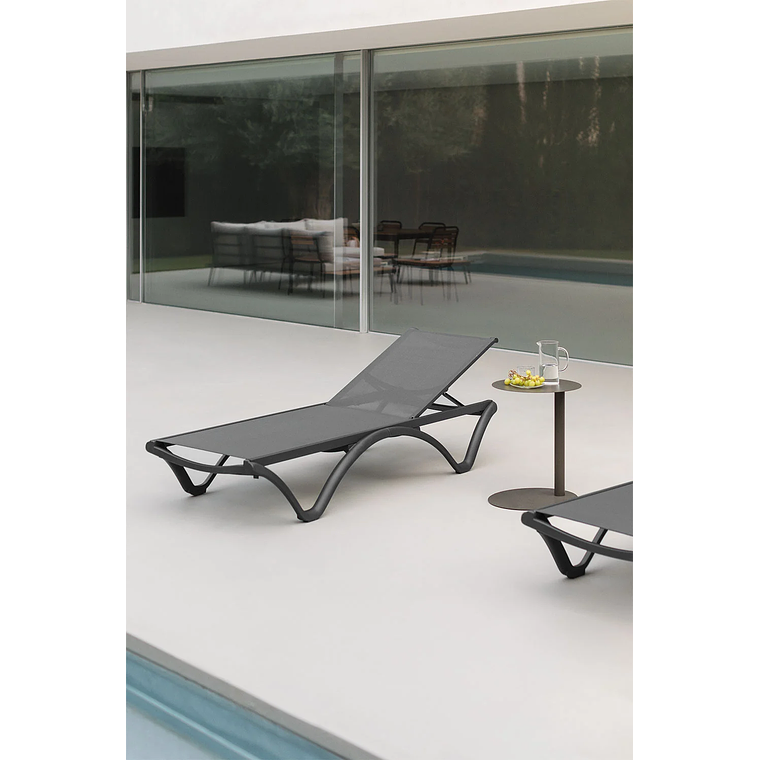 Pack de 2 reposeras apilables gris grafito Xeila 2