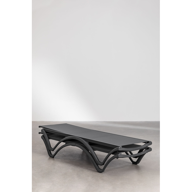 Pack de 2 reposeras apilables gris grafito Xeila 10