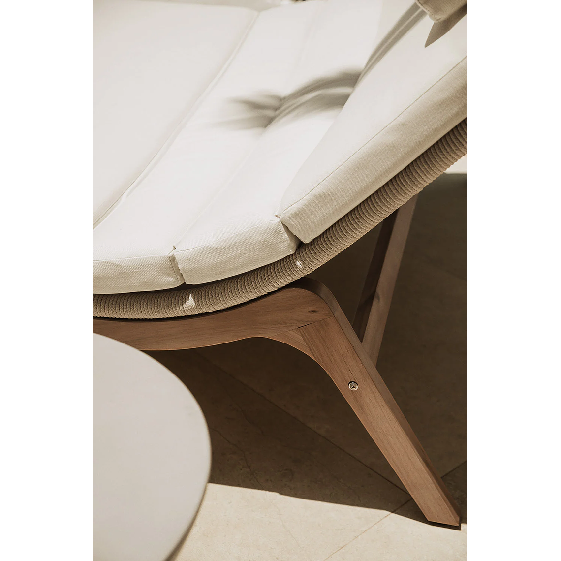 Reposera doble en madera de acacia Vejer 3