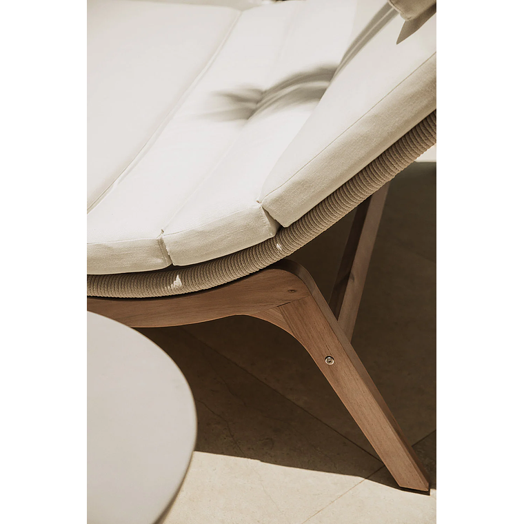 Reposera doble en madera de acacia Vejer 3