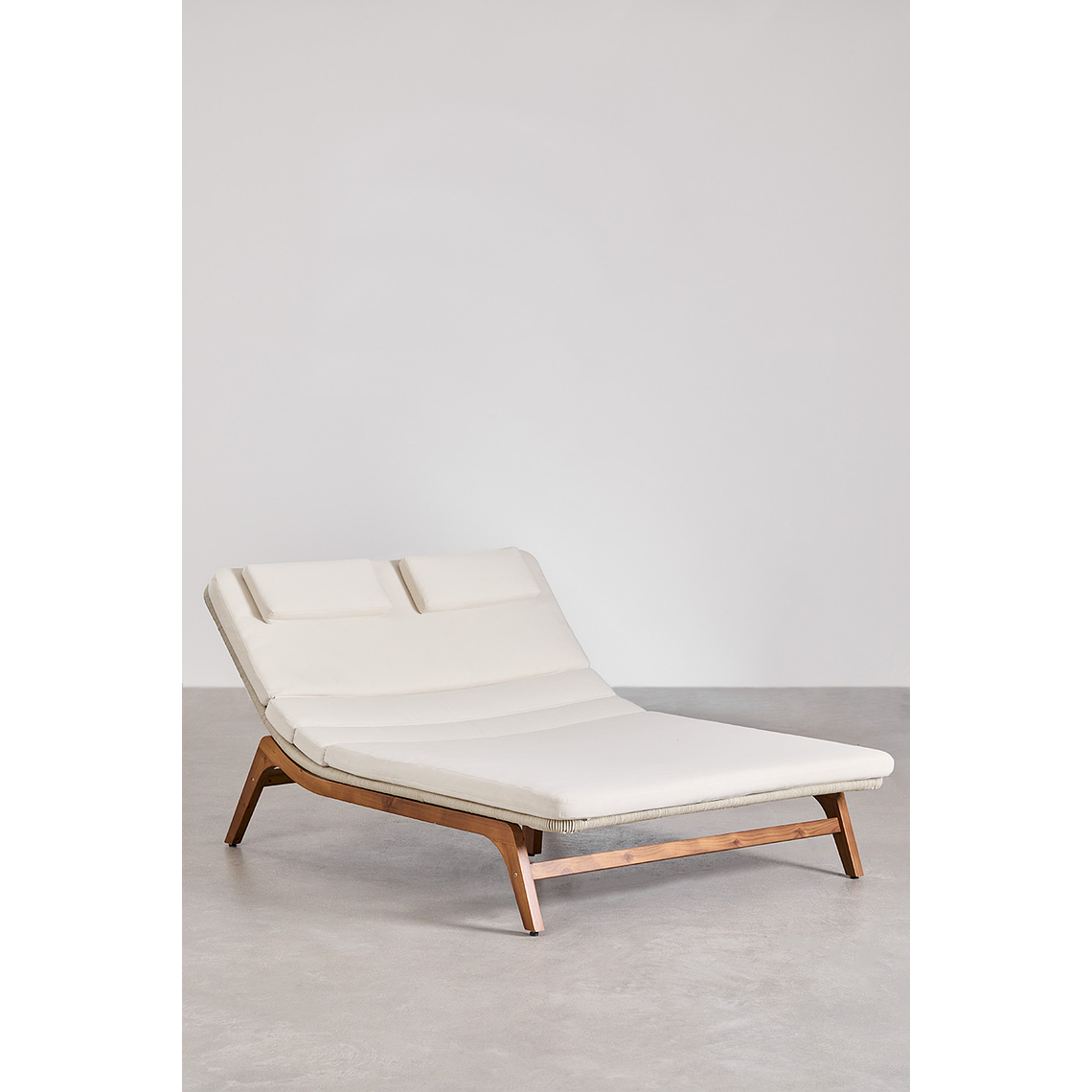 Reposera doble en madera de acacia Vejer 1