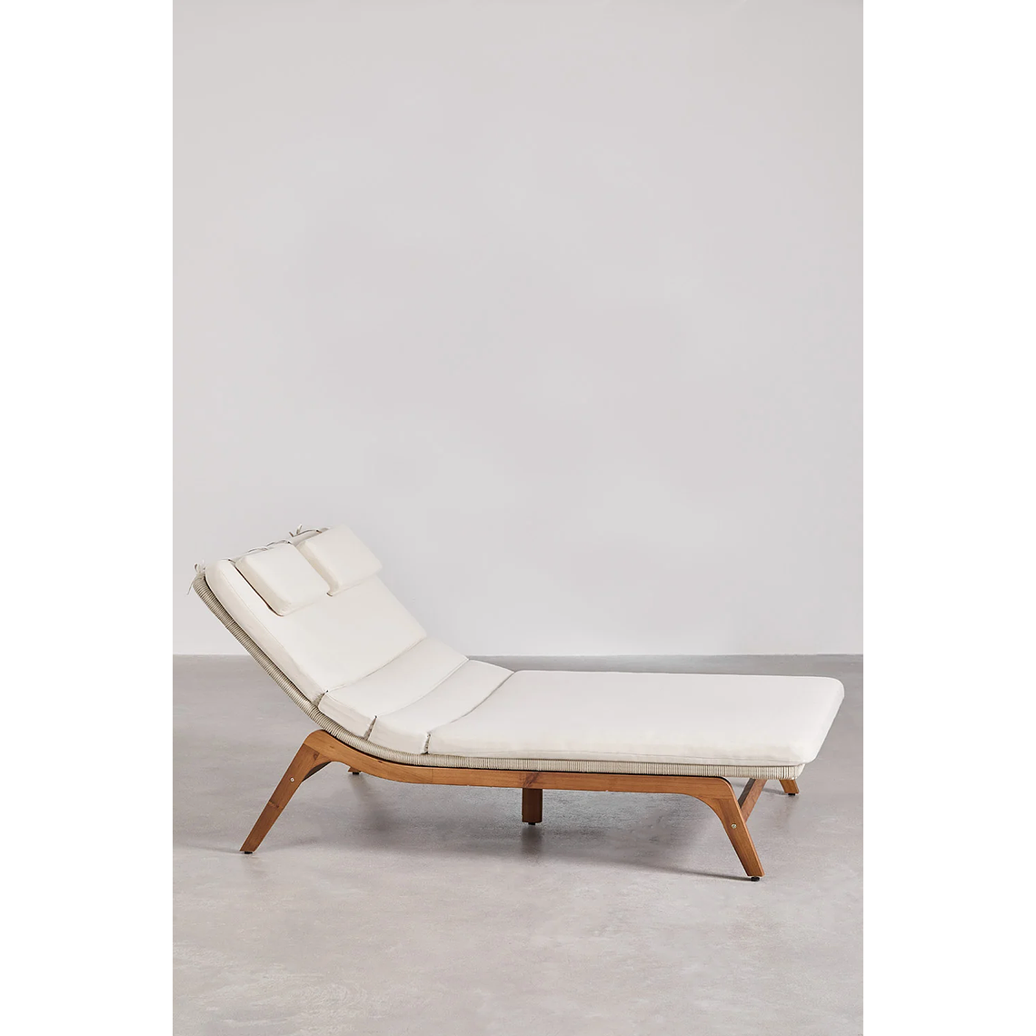 Reposera doble en madera de acacia Vejer 4