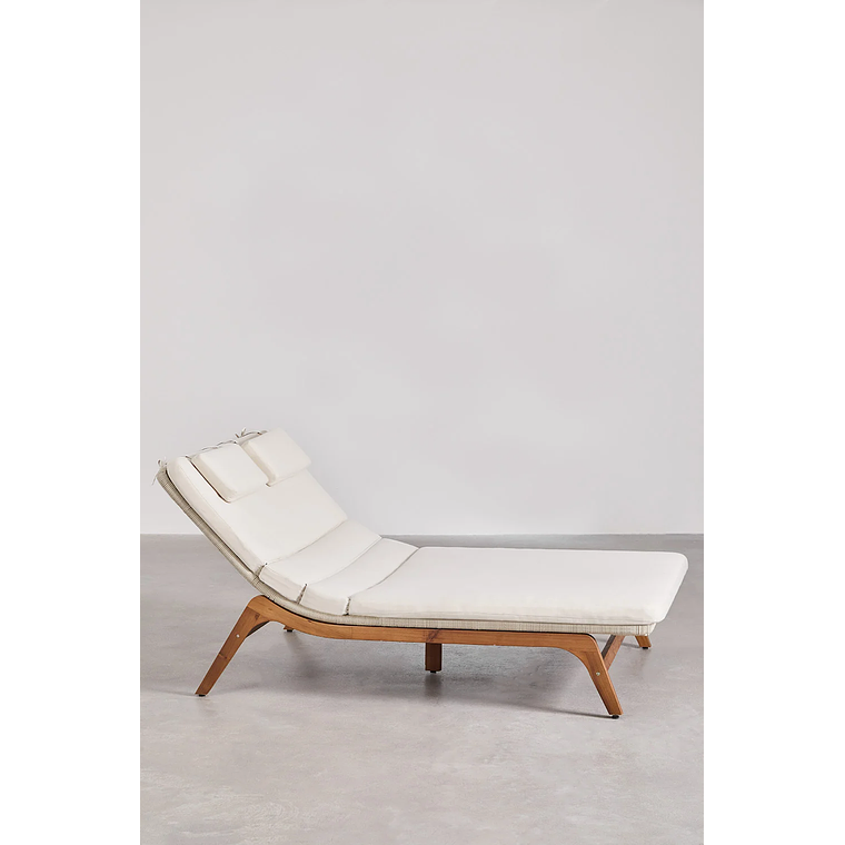 Reposera doble en madera de acacia Vejer 4