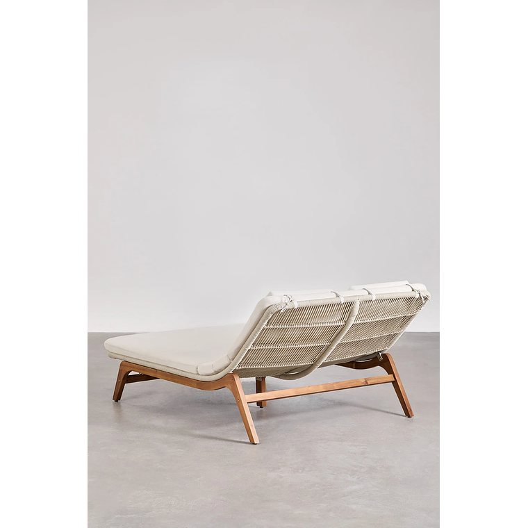 Reposera doble en madera de acacia Vejer 5