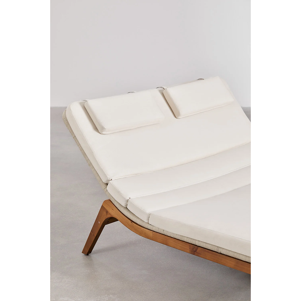 Reposera doble en madera de acacia Vejer 6