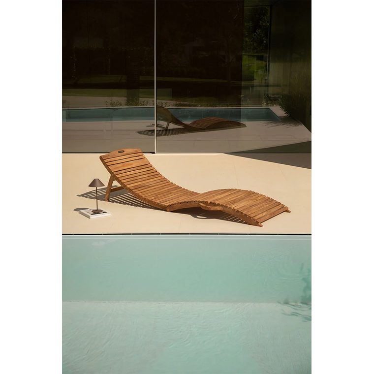 Reposera plegable en madera de teca Kedas 1