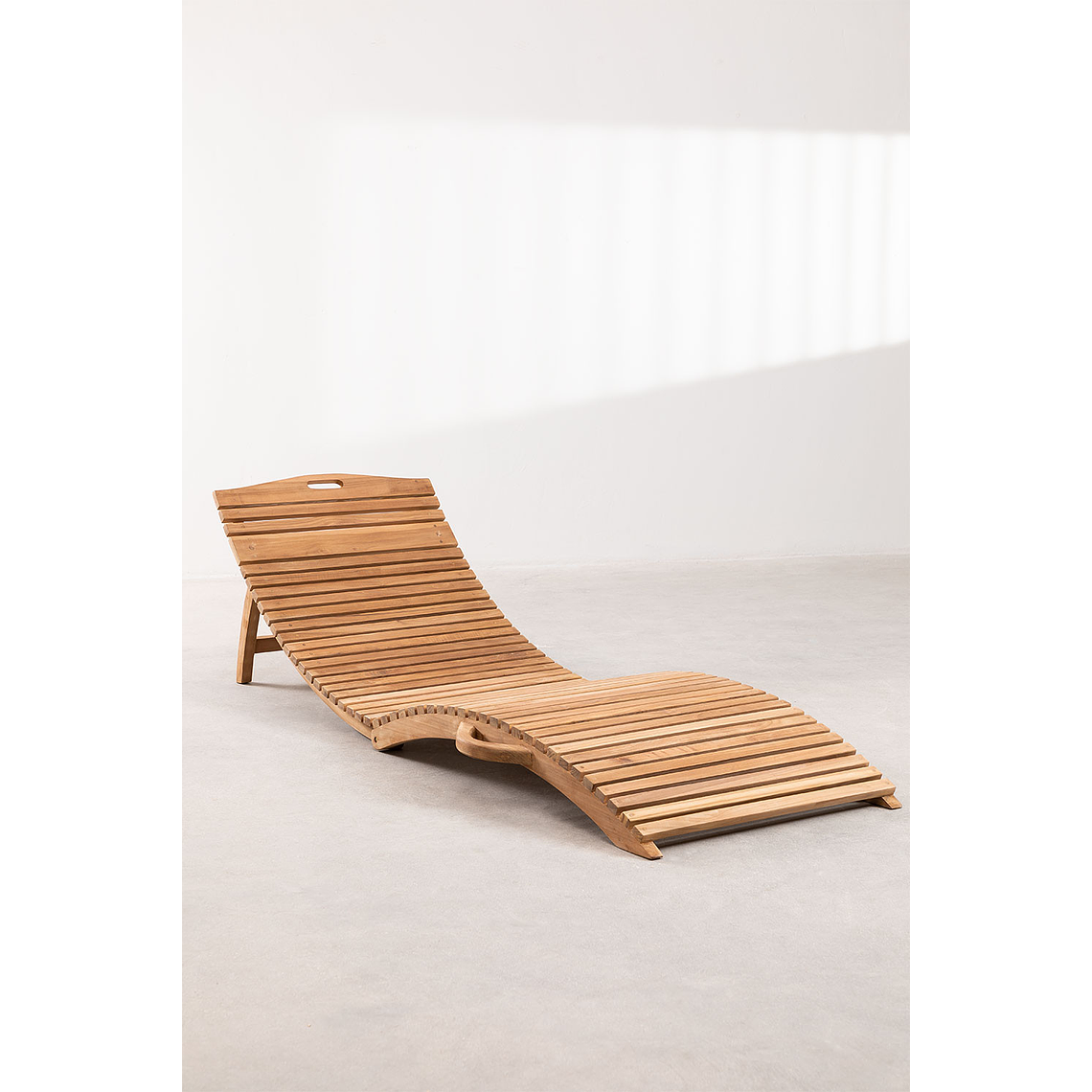 Reposera plegable en madera de teca Kedas 2