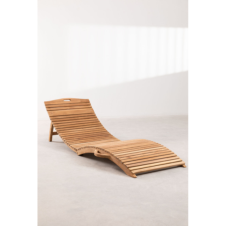 Reposera plegable en madera de teca Kedas 2