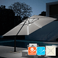 Quitasol Con Luz Solar LED 3x3 De Aluminio Paradise - Miniatura 1