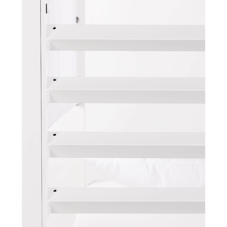 CAMA BALINESA RECLINABLE DE TELA Y ALUMINIO MERSIA BLANCO POLAR 7