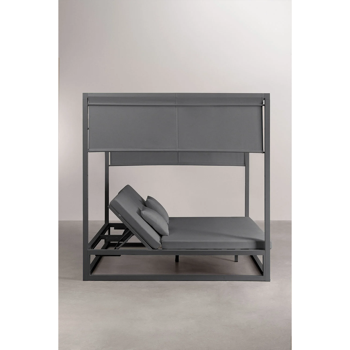 Cama balinesa reclinable en aluminio y tela Nasau Gris Grafito 5