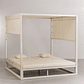 Cama balinesa reclinable en aluminio y tela Nasau Blanco Gardenia - Miniatura 4