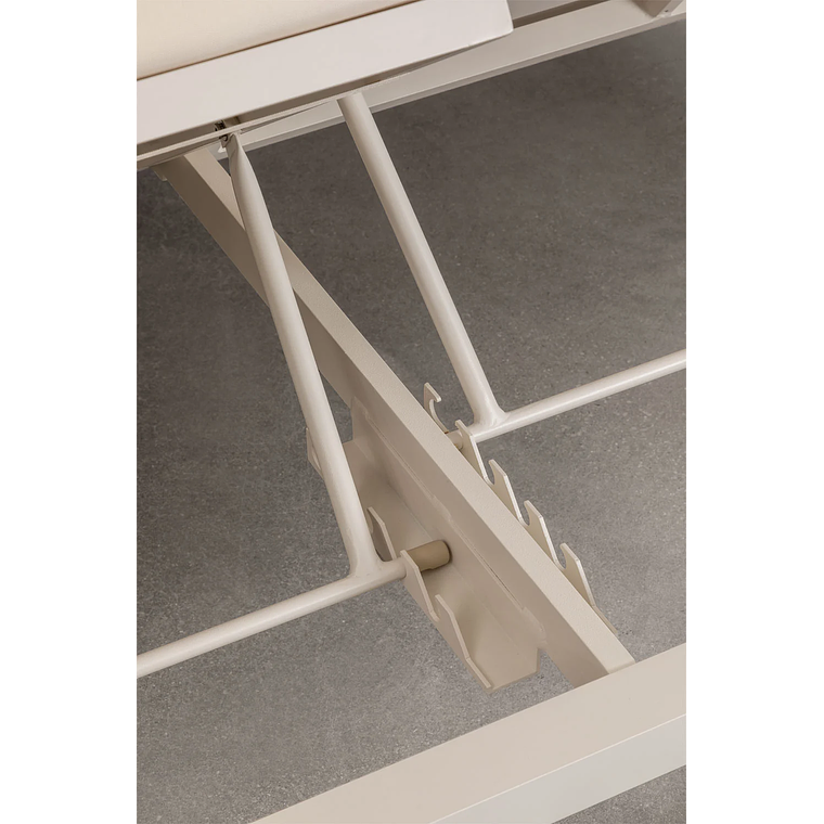 Cama balinesa reclinable en aluminio y tela Nasau Blanco Gardenia 8