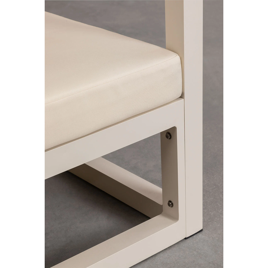 Cama balinesa reclinable en aluminio y tela Nasau Blanco Gardenia 12