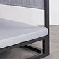 Cama Balinesa aluminio con cojines náuticos antracita - Miniatura 5