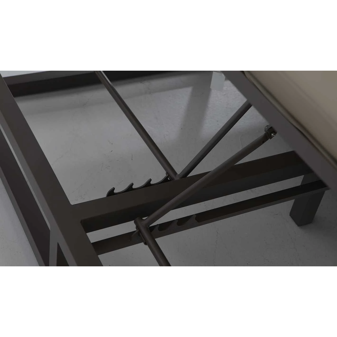 Cama Balinesa aluminio con cojines náuticos antracita 6