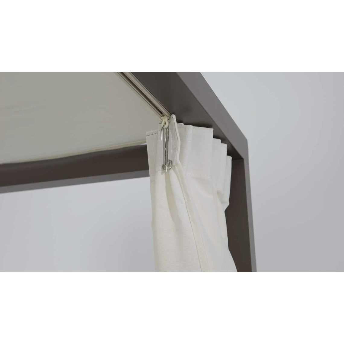 Cama Balinesa aluminio con cojines náuticos marrón CAPE TOWN 8