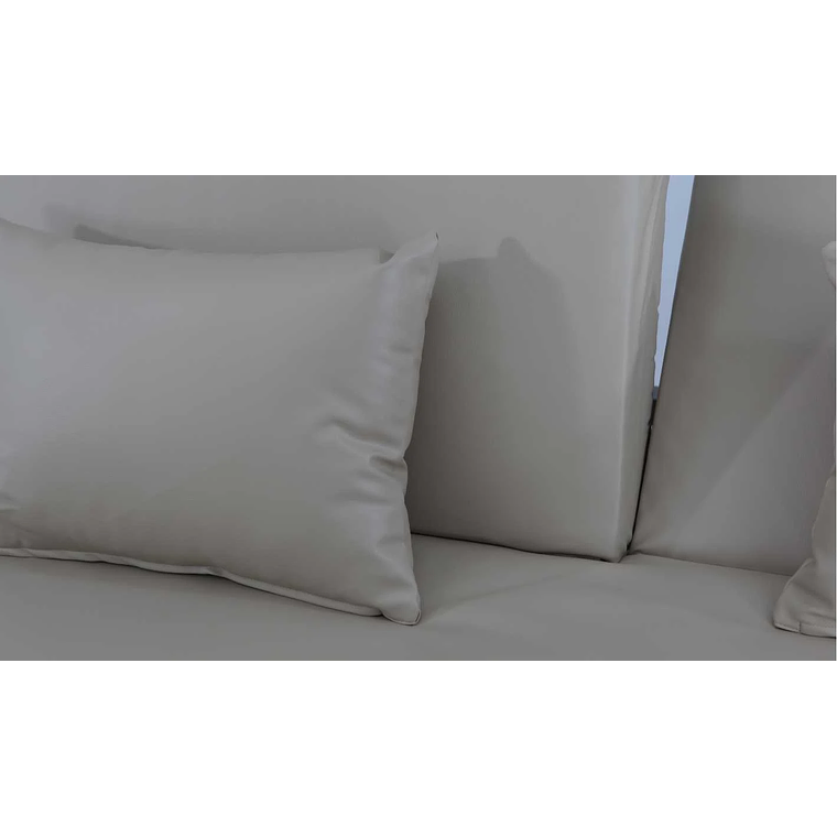 Cama Balinesa aluminio con cojines náuticos marrón CAPE TOWN 10