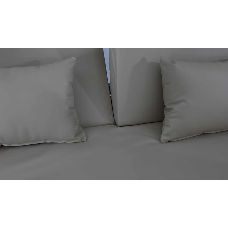 Cama Balinesa aluminio con cojines náuticos marrón CAPE TOWN 11