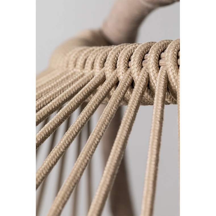 Sillón Colgante de Jardín con Base y Cojín Anoop Marrón Trigo 3