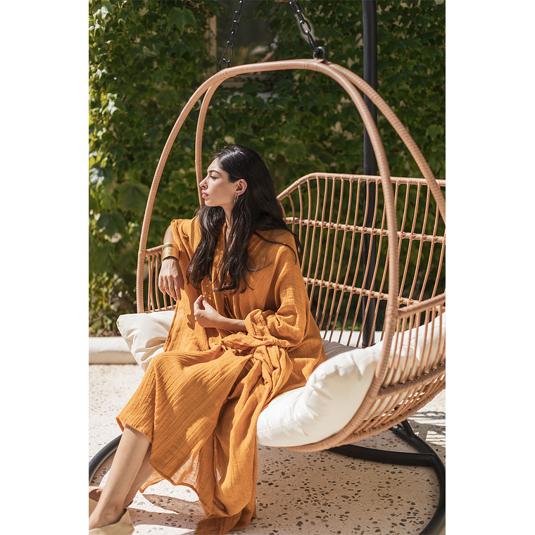 Sillón Colgante de Jardín con Cojín Kenet Negra 6