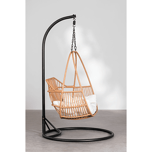 Sillón Colgante de Jardín con Cojín Kenet Negra