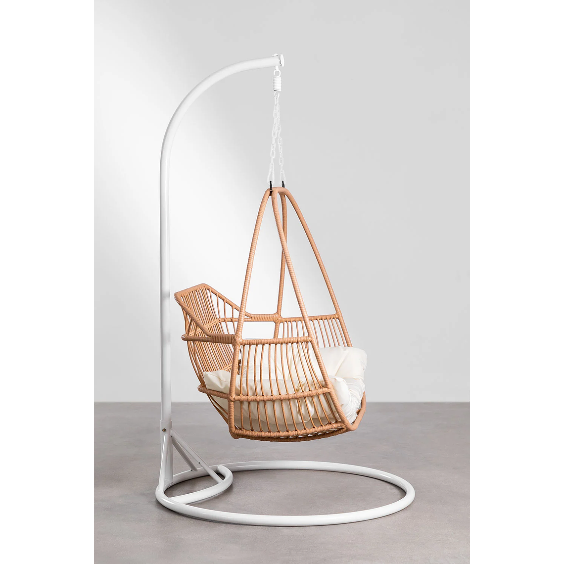 Sillón Colgante de Jardín con Cojín Kenet Blanca 3