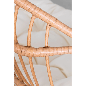 Sillón Colgante de Jardín con Cojín Kenet Marrón Arena