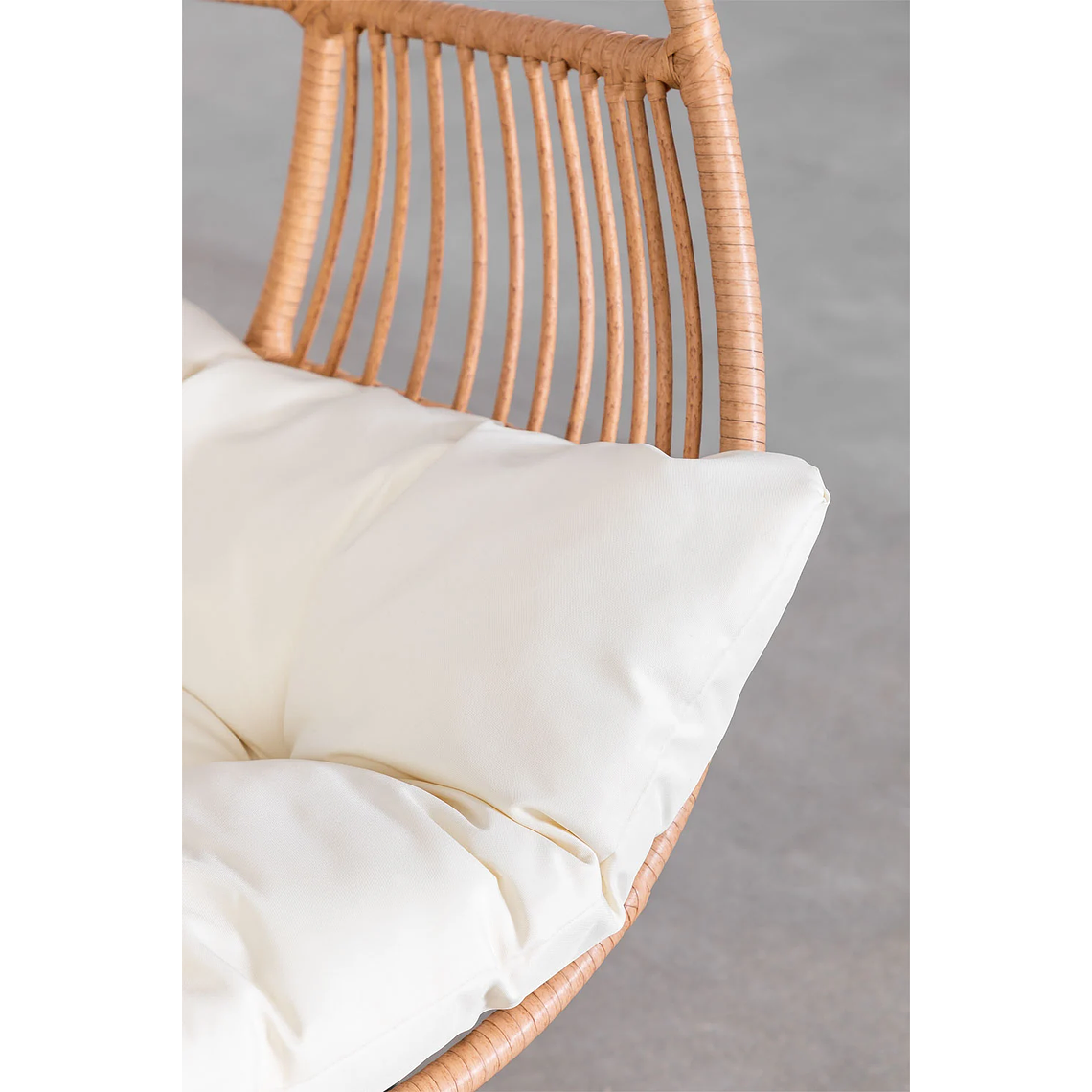 Sillón Colgante de Jardín con Cojín Kenet Marrón Arena 3