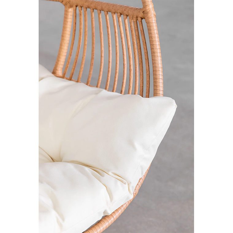 Sillón Colgante de Jardín con Cojín Kenet Marrón Arena 3