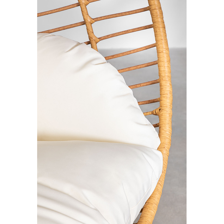 Sillón colgante de jardín con cojín Yosif Base Blanca 4