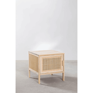 Velador en Ratán y Madera Reyna