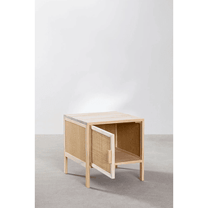 Velador en Ratán y Madera Reyna