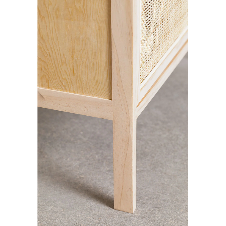 Velador en Ratán y Madera Reyna 5