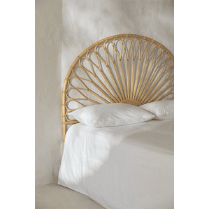 Respaldo cama 150cm en ratán marrón natural Nucdari