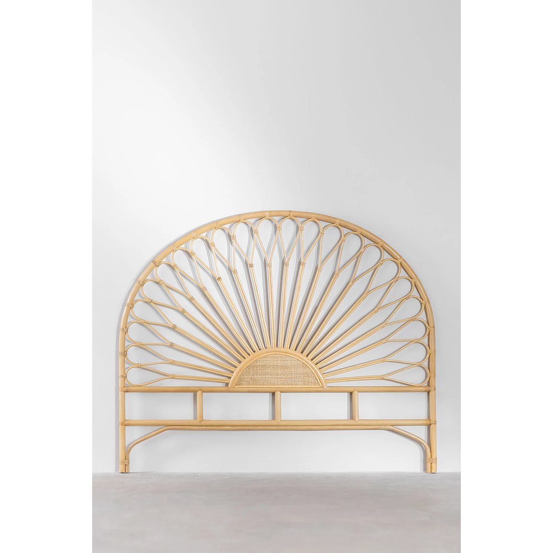 Respaldo cama 150cm en ratán marrón natural Nucdari 2