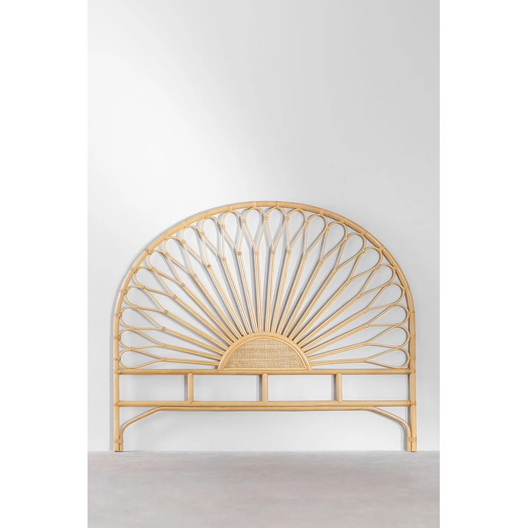 Respaldo cama 150cm en ratán marrón natural Nucdari 2