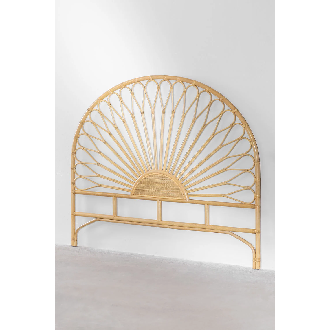 Respaldo cama 150cm en ratán marrón natural Nucdari 3