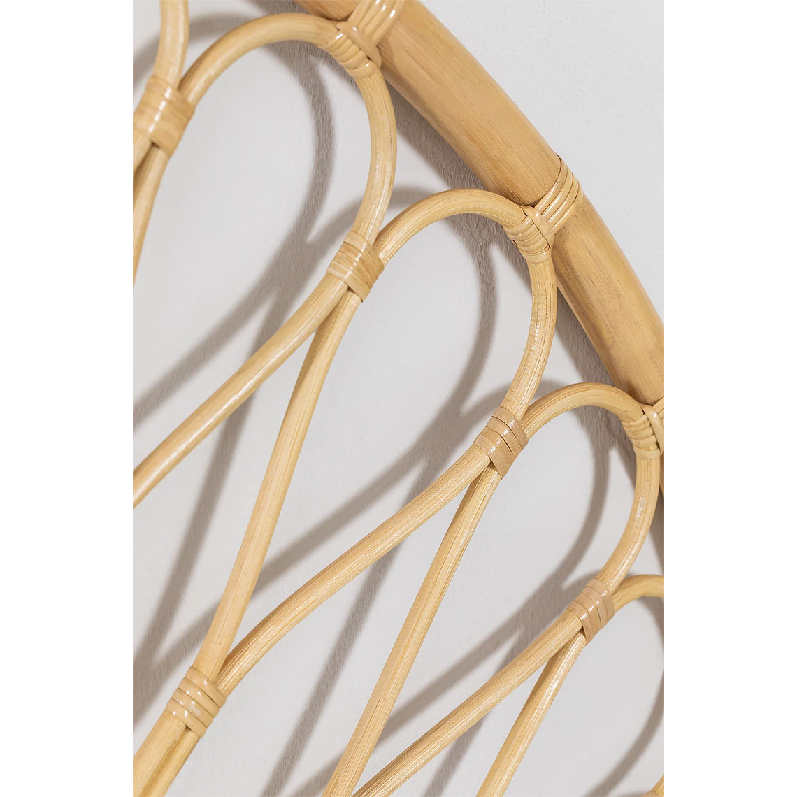 Respaldo cama 150cm en ratán marrón natural Nucdari 4