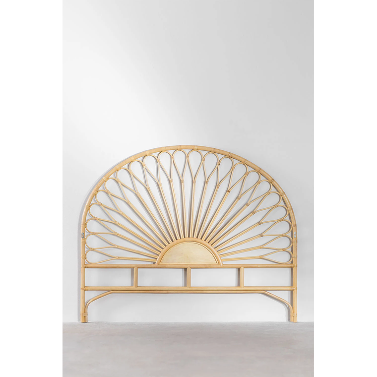 Respaldo cama 150cm en ratán marrón natural Nucdari 7