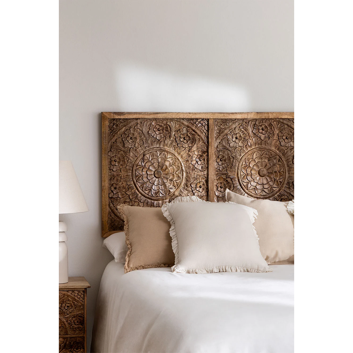 Respaldo cama 150 cm en madera de mango Wiluna 1